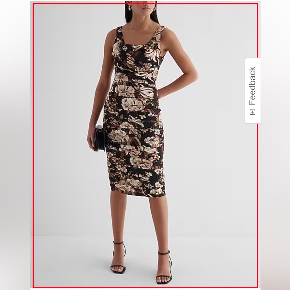 Express Floral Midi Dress NWT - Size 6